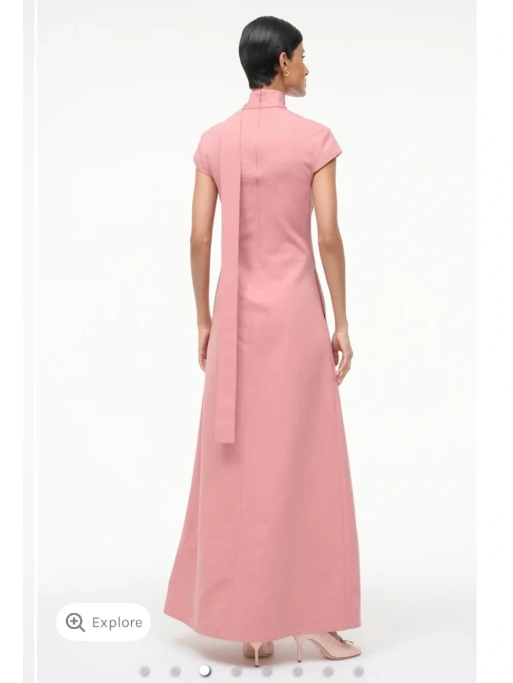 STAUD INGRID DRESS | ROSEWATER - Picture 5 of 11